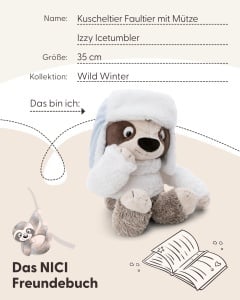 Jucarie de plus NICI Izzy Icetumbler 35cm bej material reciclat - Img 5