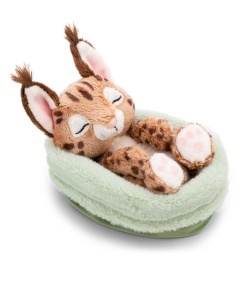 Jucarie de plus NICI Karakal 12cm, culoare brown, in cosulet verde, pentru copii si adulti