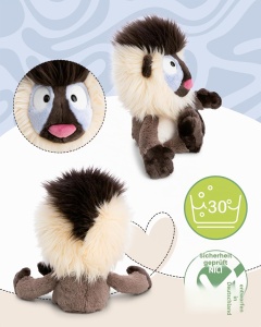 Jucarie de Plus NICI Mandrill Matuto 24cm - gri, moale, colorat - Img 4