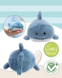 Jucarie de plus NICI Mini Hai 8cm, gri, supermoale - Img 3