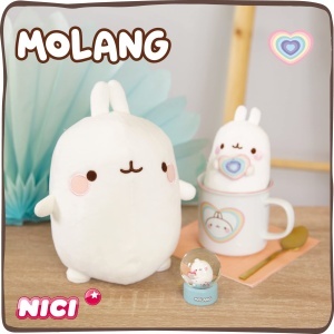 Jucarie de plus NICI Molang Piu Piu 12 cm, Galben, Super moale, Ideal pentru cadou - Img 2