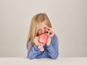 Jucarie de plus TY Beanie Boos Gilda Flamingo Roz 15 cm - Img 2