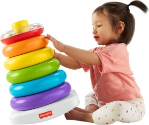 Jucarie de Stivuire Fisher-Price GJW15, 38 cm, 6 Ringi Colorati