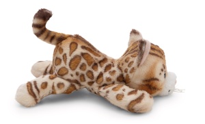 Jucarie din plus NICI Katze Bengal 12cm - maro, cu magnet, ideal pentru birou - Img 2