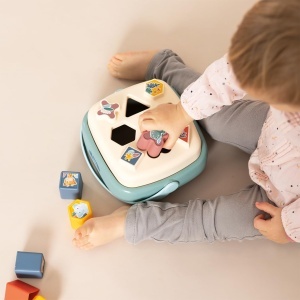 Jucarie educativa Smoby Cos de forme cu 8 blocuri colorate, transportabil - Img 2