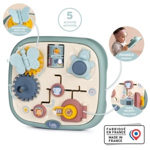 Jucarie educativa Smoby Little Activity Board 5-in-1 pentru copii, 23,5x25 cm - Img 2