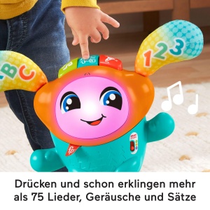 Jucarie electronica Fisher-Price DJ Tanzi BOUNCIN Star, 75 melodii, pentru bebelusi - Img 4