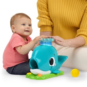 Jucarie interactiva Bright Starts Silly Spout Wal Popper, 3 bile incluse, muzica si lumini - Img 2