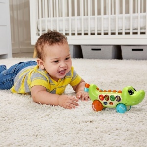 Jucarie interactiva VTech - Krokodil cu muzica, 4 butoane colorate, pentru 6-36 luni - Img 6