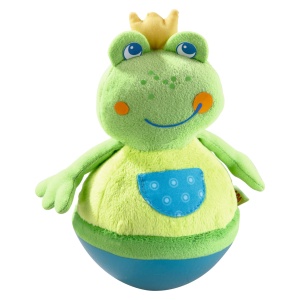 Jucarie motrica HABA Frosch din velur, 15 cm, pentru bebelusi de la 6 luni