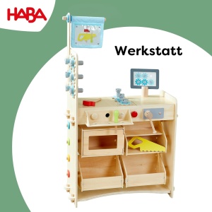 Jucarie multifunctionala HABA Creative Play 3 in 1 - Bucatarie, Magazin si Atelier - Lemn durabil - Img 4