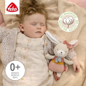 Jucarie muzicala Fehn Mini-Spieluhr Hase fehnNATUR 19 cm melodia Mozarts Wiegenlied bumbac organic - Img 4