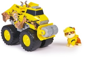 Jucarie PAW Patrol Rescue Wheels Rubble Monstertruck Galben cu Figurina Detasabila