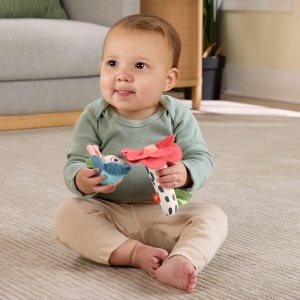 Jucarie pentru bebelusi Fisher-Price Planet Friends 2-in-1 cu detalii senzoriale - Img 2