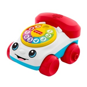 Jucarie pentru bebelusi Fisher-Price Plappertelefon, cu sunete si roti mobile