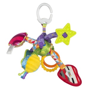 Jucarie pentru bebelusi Lamaze Tug and Play Knot cu clip stimulare senzoriala si motorie - Img 2