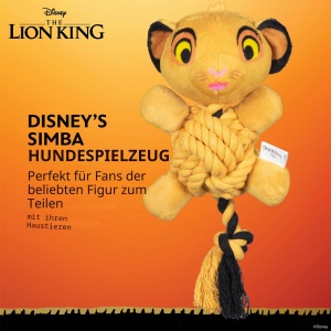 Jucarie pentru caini Disney Simba, 22,9 cm, cu sunet si texturi variate - Img 2