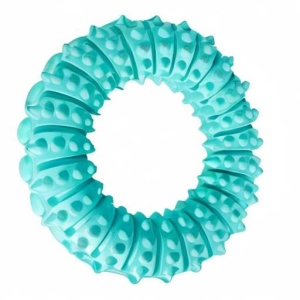 Jucarie pentru caini TRIXIE Denta Fun Ring, din cauciuc natural, cu gust de menta, 12 cm - Img 4