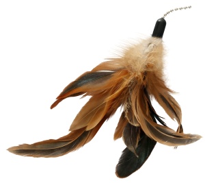 Jucarie pentru pisici Kerbl Katzenspielangel XXL, 95 cm, cu 3 accesorii din pene - Img 3