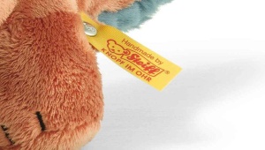 Jucarie Plus Bronko Brontosaurus Steiff 087837, 28 cm, Culoare Dunkelorange-Petrol - Img 3