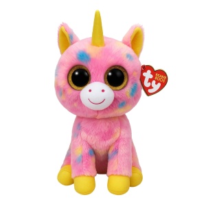 Jucarie plus TY 37041 Fantasia Beanie Boos Unicorn cu ochi stralucitori multicolor 24 cm