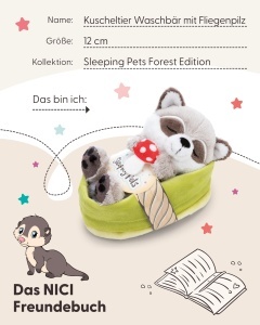 Jucarie Plush Raton NICI cu Ciuperca, Culoare Gri, Ideal pentru Copii - Img 5