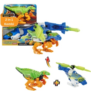 Jucarie VTech Switch Go Dinos Velociraptor Helikopter si Mega-Velociraptor