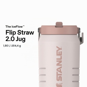 Jug cu capacitate de 1.9L Stanley IceFlow 2.0 - Quartz Roz, cu sticla reutilizabila - Img 3