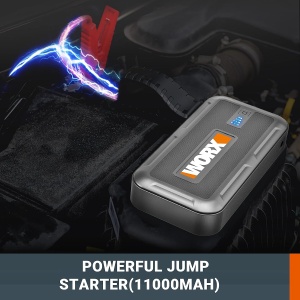 Jump Starter WORX WX854 12V, 11000 mAh, 30 Starturi, Powerbank - Img 2