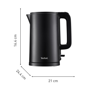 Kettle electric Tefal KO1408E0, 1.5L, dublu perete, negru - Img 8