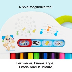 Keyboard pentru copii Fisher-Price cu sunete amuzante, 4 moduri de joc - Img 5