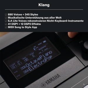 Keyboard Yamaha PSR-E583 61 taste, 890 voci, negru - Img 5