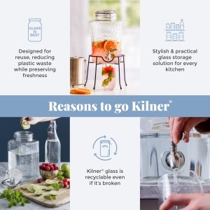 Kilner Vintage Dispenser Bauturi 5 Litri Transparent Design Elegant - Img 5