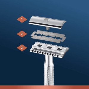 King C Gillette Lame de Ras Barbati 10 Bucati Otel Inoxidabil Precizie Platinata - Img 5