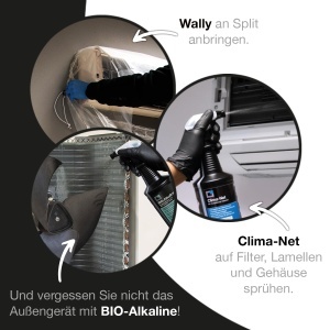 Kit de curatare pentru climatizere Errecom, 2 x 1L, inclusiv manusi si husa de protectie - Img 2