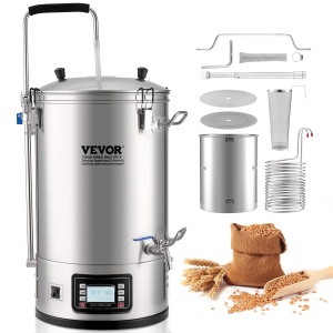 Kit de fabricare bere VEVOR N30, capacitate 30 L, putere 100-2500 W, din otel inoxidabil