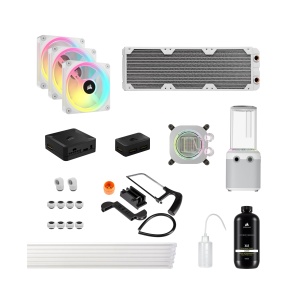 Kit de racire cu apa CORSAIR Hydro X Series iCUE LINK XH405i, 360mm, RGB, Alb