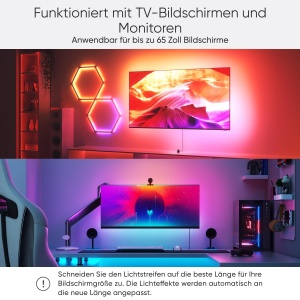 Kit Nanoleaf 4D Screen Mirror cu LED-uri RGBW pentru TV pana la 85 inch - Img 2