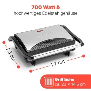 Kontaktgrill Bomann MG 2251 CB 700W Grillare fara grasimi Grilare Panini - Img 5