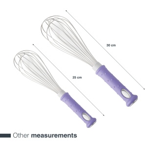 Lacor Schneebesen 61592 35cm Fiberglas Inox 1810 Violet Hypoalergen - Img 5