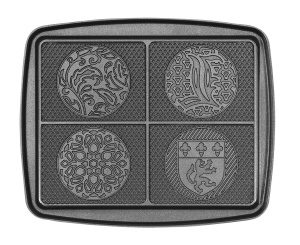 Lagrange 030242 Bricelets Aluminium Platten-Set fur Super 2 Waffeln, Schwarz