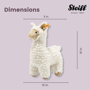 Lama de plus Steiff Soft Cuddly Friends Leandro, 29 cm, culoare crema - Img 4