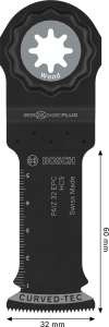 Lama de taiere Bosch PAIZ 32 EPC pentru lemn moale, 32 x 60 mm - Img 3