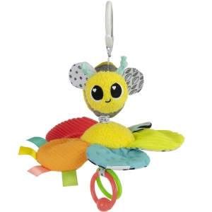 Lamaze Jucarie Clip-on pentru Carucior si Scaun Auto - Buzzy the Bee - Dezvoltare Senzoriala