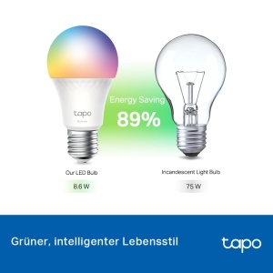 Lampa Alexa Tapo TP-Link L535E E27, certificata mata, 1055 lumeni, bec Wi-Fi inteligent reglabil multicolor, compatibil cu Alexa, Siri sau Google Assistant, programare si cronometru - Img 9