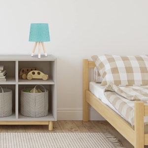Lampa de birou pentru copii Relaxdays, mint, cu model stele, 40 cm - Img 2