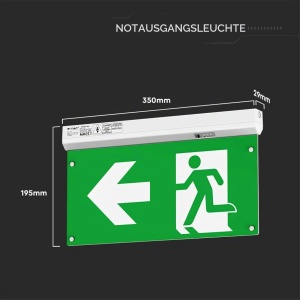 Lampa de evacuare LED V-TAC 2,5W cu autonomie de 3 ore, 6000K - Img 10