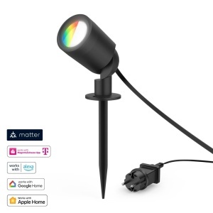 Lampa de gradina Hama, LED cu suport de pamant, IP65, neagra, dimabila - Img 8