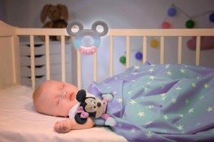 Lampa de noapte Clementoni Disney Baby Minnie cu sunete si culori, alba - Img 4