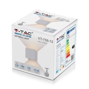 Lampa de perete V-TAC 218528, 12W, dimabila, 4000K, alba, IP65 - Img 6